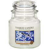 Yankee Candle Hvid Lysestager, Lys & Dufte Yankee Candle Midnight Jasmine Medium Duftlys 411g