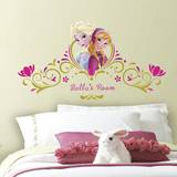 Frost - Pink Indretningsdetaljer RoomMates Disney Frozen Spring Time Headboard Wall Decals With Personalization