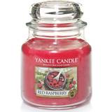 Rød Duftlys Yankee Candle Raspberry Medium Duftlys 411g