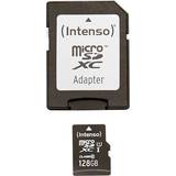Intenso microSDXC Hukommelseskort Intenso Premium MicroSDXC Class 10 UHS-l U1 45MB/s 128GB +Adapter