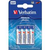 Verbatim Sort Batterier & Opladere Verbatim Premium AAA Alkaline 4-pack