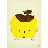 Gul Malerier & Plakater Børneværelse Fine Little Day Apple Papple Poster 50x70cm