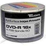 Traxdata Optisk lagring Traxdata DVD-R White 4.7GB 16x Spindle 50-Pack