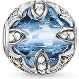 Nikkelfri Charms & Vedhæng Thomas Sabo Lotus Bead Charm - Silver/White/Blue