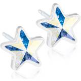 Blomdahl Caring Jewellery Star Rainbow Earrings - White/Blue