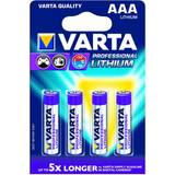 Varta AAA (LR03) Batterier & Opladere Varta AAA Professional Lithium 4-pack
