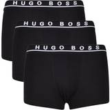 Hugo Boss Herre Underbukser HUGO BOSS Stretch Cotton Trunks 3-pak - Sort
