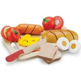 Legetøj New Classic Toys Cutting Meal Breakfast 10pcs