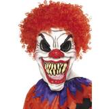 Halloween - Klovne Heldækkende masker Smiffys Skræmmende klovne maske skum latex med hår