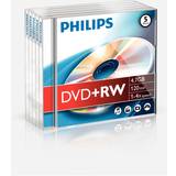 Optisk lagring Philips DVD+RW 4.7GB 4x Jewelcase 5-Pack