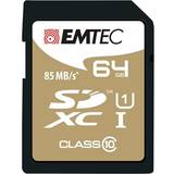 Emtec SDXC Hukommelseskort & USB Stik Emtec Elite Gold SDXC Class 10 UHS-I U1 85/20MB/s 64GB