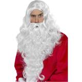 Julekostumer Lange parykker Smiffys Santa Long Wig White