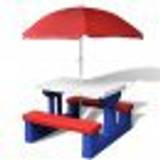 Bord bænkesæt med parasol vidaXL 41455 Havemøbelsæt