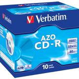 Verbatim CD Optisk lagring Verbatim CD-R Crystal 700MB 52x Jewelcase 10-Pack