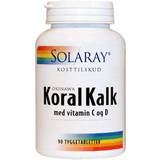 Kalk tabletter Solaray Koral Kalk med Vitamin C & D 90 stk. 90 stk