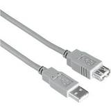 Guld - Skærmet - USB-kabel Kabler Hama USB A - USB A M-F 2.0 3m