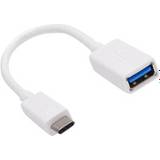 3,0 - Hvid Kabler Sandberg USB C - USB A 3.0 Adapter M-F 0.1m