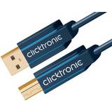 ClickTronic USB-kabel Kabler ClickTronic Casual USB A - USB B 2.0 1.8m