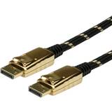 Roline DisplayPort-kabler - Rund Roline Gold DisplayPort - DisplayPort 1m