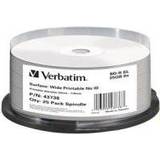 Printable Verbatim BD-R No ID Brand 25GB 6x Spindle 25-Pack Wide Printable