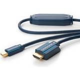 Blå - DisplayPort-kabler - Rund ClickTronic Casual HDMI High Speed - DisplayPort Mini 1m