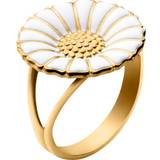 Hvid Smykker Georg Jensen Daisy Large Ring - Gold/White