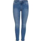 26 - Normal talje - Viskose Bukser & Shorts Only Denim Power Reg Ankle Skinny Fit Jeans Blue/Medium Blue Denim
