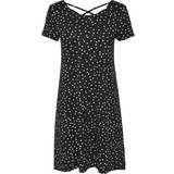 Snøring Kjoler Only Loose Short Sleeved Dress - Black/Printed