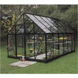 Halls drivhus sort Halls Greenhouses Outrium 9.9m² with Base Aluminium Glas