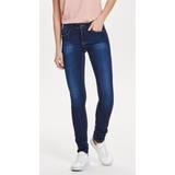 10 - Dame Jeans Only Skinny Reg. Soft Ultimate Jeans - Blue/Dark Blue Denim