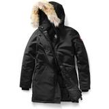 Knapper - Ægte pels Overtøj Canada Goose Victoria Parka Jacket - Black