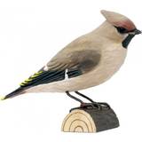 Brun Dekorationer Wild Life Garden Deco Bird Sidensvans Dekorationsfigur