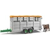 Tilbehør til legetøjskøretøjer Bruder Livestock Trailer with 1 Cow 02227