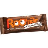 Sukkerfrie Bars Roo-Bar Raw Energy Bar Cacao Nibs & Almonds 30g 1 stk