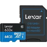 64 GB - USB 3.0/3.1 (Gen 1) - microSD Hukommelseskort LEXAR High Performance microSDXC Class 10 UHS-I U1 633x 64GB