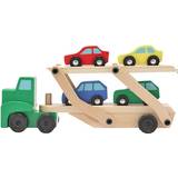 Melissa & Doug Legetøjsbil Melissa & Doug Car Carrier Truck & Cars Wooden Toy Set