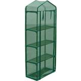 vidaXL Greenhouse with 4 Shelves Rustfrit stål PVC plast