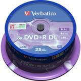 Verbatim DVD Optisk lagring Verbatim DVD+R 8.5GB 8x Spindle 25-Pack