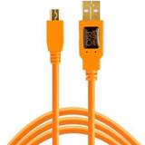 Han - Han - Orange - USB-kabel Kabler Tether Tools USB 2.0 A - USB Mini B M-M 4.6m