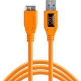Han - Han - Orange - USB-kabel Kabler Tether Tools SuperSpeed USB A - USB Micro-B 3.0 4.6m