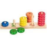Stabellegetøj Goki Learn to Count with Wooden Rings 58510
