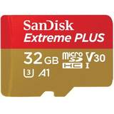 Sandisk extreme plus SanDisk Extreme Plus microSDHC UHS-I U3 V30 A1 95/90MB/s 32GB +Adapter