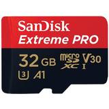MicroSDHC Hukommelseskort & USB Stik SanDisk Extreme Pro MicroSDHC Class 10 UHS-I U3 V30 A1 100/90MB/s 32GB +SD Adapter