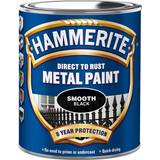 Sorte Maling Hammerite Direct to Rust Smooth Effect Metalmaling Sort 0.75L
