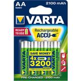 Grøn Batterier & Opladere Varta Accu AA 2100mAh 4-pack