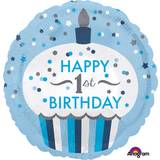 Amscan 1st Birthday Cupcake Boy Balloons