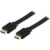HDMI-kabler - High Speed with Ethernet (4K) - Standard HDMI-standard HDMI Deltaco Gold Flat HDMI - HDMI High Speed with Ethernet 7m