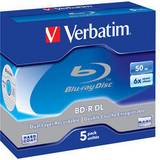 Blu-ray Optisk lagring Verbatim BD-R 50GB 6x Jewelcase 5-Pack