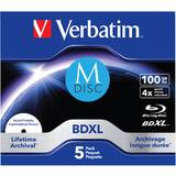 100 GB - Blu-ray Optisk lagring Verbatim M-Disc 4x BD-R XL 100GB 5-pack Jewelcase