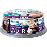 DVD Optisk lagring Philips DVD-R 4.7GB 16x Spindle 25-Pack Inkjet